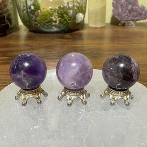 Amethyst mini sphere bundle